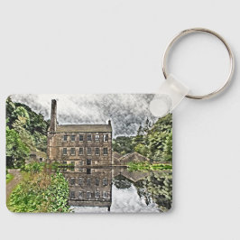 Gibson Mill Reflection - Hardcastle Crags Sleutelhanger