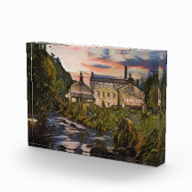 Gibson Mill Sunset Oil Painting Style