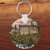 Gibson Mill Zonsondergang Olie Schilderstijl Sleutelhanger (Voorkant)