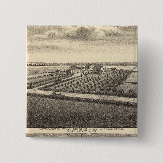 Gibson, Nebraska Vierkante Button 5,1 Cm (Voorkant)