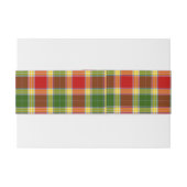 Gibson Schotse Tartan Belly Band Uitnodigingen Wikkel (Achterkant Voorbeeld)
