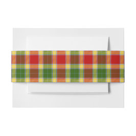 Gibson Schotse Tartan Belly Band Uitnodigingen Wikkel