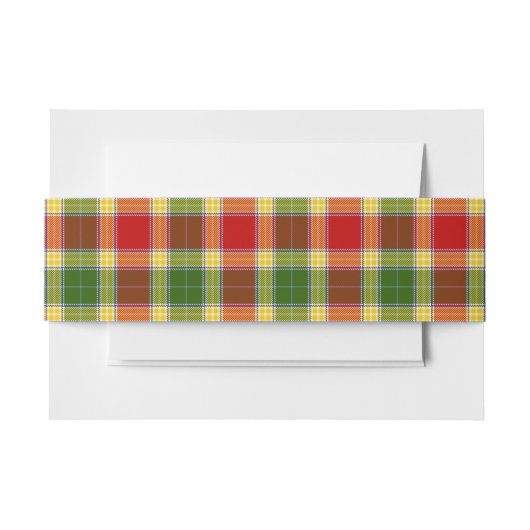 Gibson Schotse Tartan Belly Band Uitnodigingen Wikkel (Voorkant Voorbeeld)