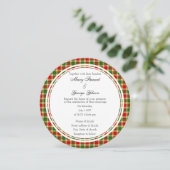 Gibson Scottish Wedding Round Uitnodiging (Staand voorkant)