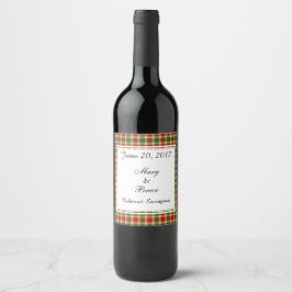 Gibson Scottish Wedding Wine Label Wijn Etiket