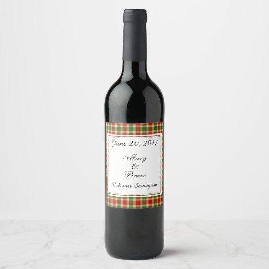 Gibson Scottish Wedding Wine Label Wijn Etiket (Voorkant)