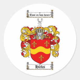 GICKS FAMILIE CREST - GICEKSCOAT VAN WAPENS RONDE STICKER