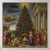 Giclée Renaissance Nativity Christmas Poster Art (Voorkant)