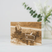 Giddel op, Billy!  geitenmeisje in Wagon Briefkaart (Staand voorkant)