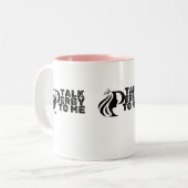 Giddy de F up Tweekleurige Koffiemok (Voorkant links)