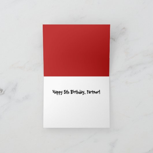 Giddy Up Brown Saddle Horse, Cartoon van het Schat Kaart (Binnen)