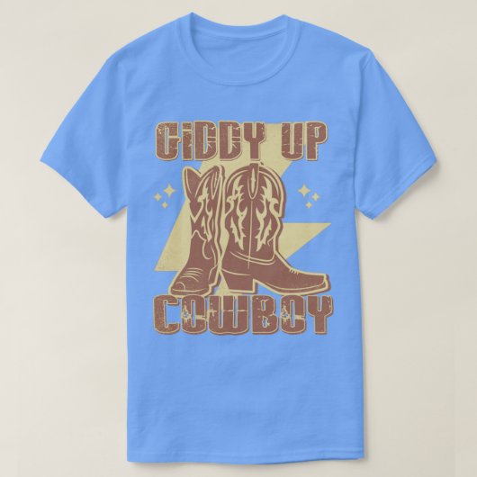 Giddy Up Cowboy Boots Land Western T-shirt (Design voorkant)