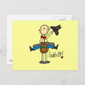 Giddy Up Cowboy Tshirts en giften Briefkaart (Voorkant / Achterkant)