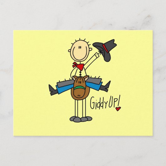 Giddy Up Cowboy Tshirts en giften Briefkaart (Voorkant)