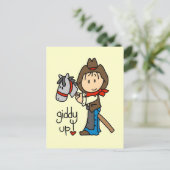Giddy Up Cowboy Tshirts en Gifts Briefkaart (Staand voorkant)