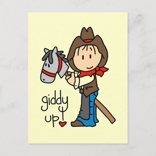 Giddy Up Cowboy Tshirts en Gifts Briefkaart (Voorkant)