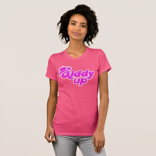 Giddy up Cowgirl T-shirt (Voorkant volledig)