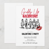 Giddy Up Galentine’s Day Kaart (Voorkant / Achterkant)