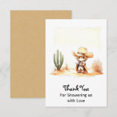 Giddy Up Het is een Wild West Cowboy Baby shower Bedankkaart (Voorkant / Achterkant)