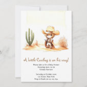 Giddy Up Het is een Wild West Cowboy Baby shower Kaart (Voorkant)
