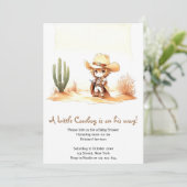 Giddy Up Het is een Wild West Cowboy Baby shower Kaart (Staand voorkant)