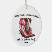 Giddy Up, het is kersttijd Keramisch Ornament (Rechts)