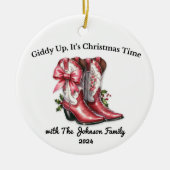 Giddy Up, het is kersttijd Keramisch Ornament (Voorkant)