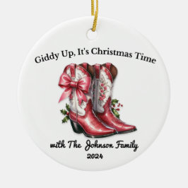 Giddy Up, het is kersttijd Keramisch Ornament