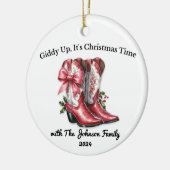 Giddy Up, het is kersttijd Keramisch Ornament (Links)