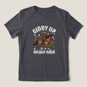 Giddy Up Horse Rider Tri-Blend Shirt