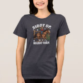 Giddy Up Horse Rider Tri-Blend Shirt (Voorkant)
