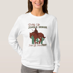 Giddy Up Jingle Horse Pak je voeten, cowboy T-shirt