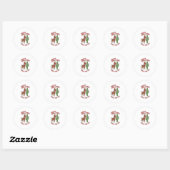Giddy Up Jingle Horse Pak je voeten Ronde Sticker (Vel)