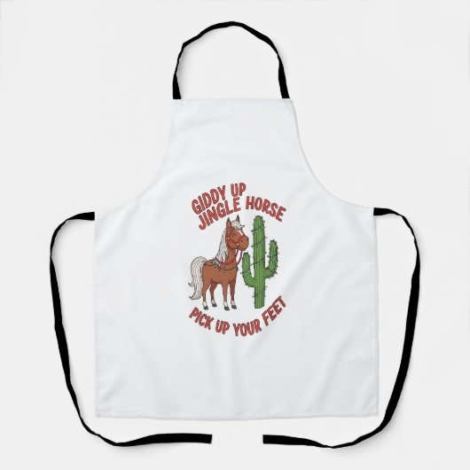 Giddy Up Jingle Horse Pak je voeten Schort (Voorkant)