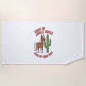 Giddy Up Jingle Horse Pak je voeten Strandlaken (Voorkant)