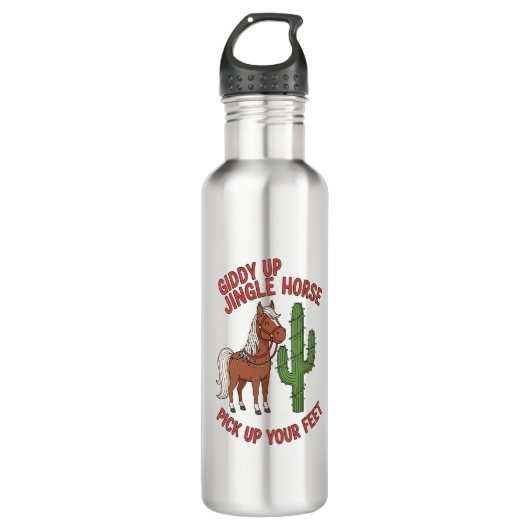 Giddy Up Jingle Horse Pak je voeten Waterfles (Voorkant)