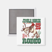 Giddy Up Jingle Horse Santa Cowboy Western Christm Magneet (Voorkant / Achterkant)