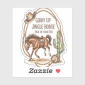 Giddy Up Jingle Horse Sticker (Vel)
