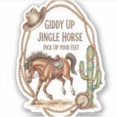 Giddy Up Jingle Horse Sticker (Voorkant)