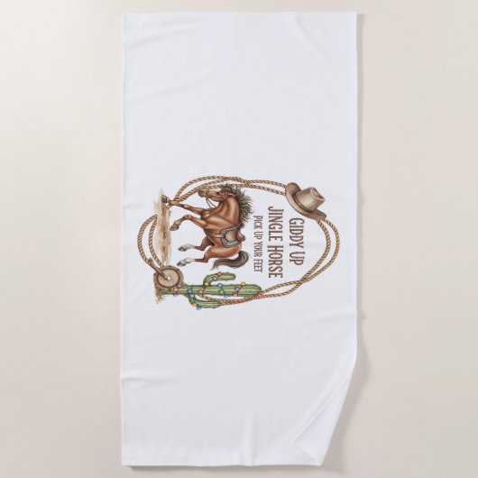 Giddy Up Jingle Horse Strandlaken (Voorkant)