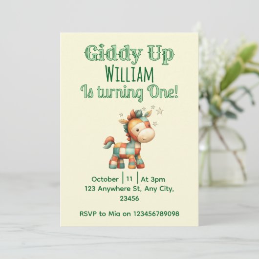 Giddy up! kaart (Staand voorkant)