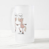 Giddy Up Paarden Matglas Bierpul (Voorkant links)