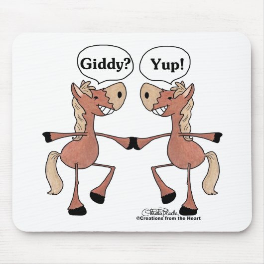 Giddy Up Paarden Muismat (Voorkant)