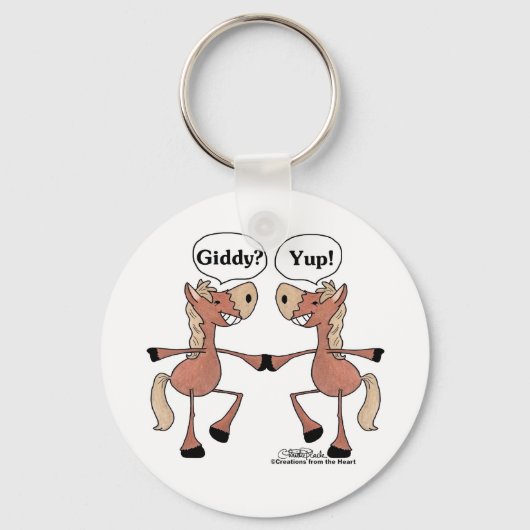 Giddy Up Paarden Sleutelhanger (Voorkant)