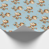 Giddy-Up Patchwork Pony Verjaardag Cadeaupapier (Hoek)