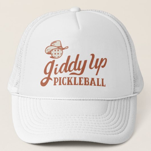 Giddy Up Pickleball - Balpet Trucker Pet (Voorkant)