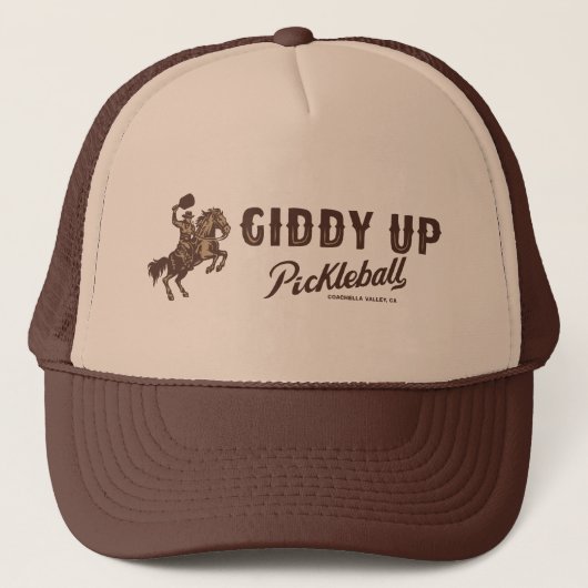 Giddy Up Pickleball - Petanquehoed Trucker Pet (Voorkant)
