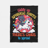 Giddy Up Sparkle Farts There's Chaos To Spread Cut Fleece Deken (Voorkant)
