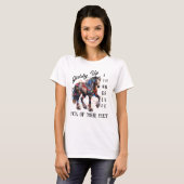 Giddy Up Western Kerstpaard T-shirt (Voorkant volledig)