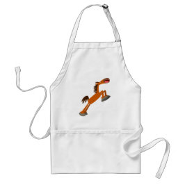 Giddyup, Horsey. Cartoon Horse Apron Standaard Schort